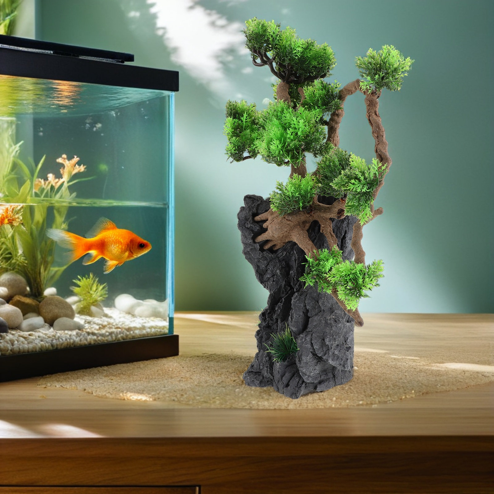 Artificial Aquarium Tree Decor - đánh giá và giá Planted Aquarium For Goldfish